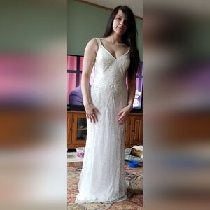 Mon Cheri Elegant White Wedding Gown